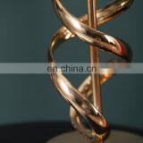 Nordic Modern Style Gold Threaded Metal Base Design Black Hotel Home Table Lamp thumbnail-3