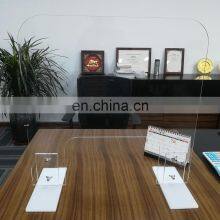 Sneeze Guard Shield for Counter Portable Protective Barrier Transaction Window Customize Acrylic Sneeze Screen With Feet thumbnail-4