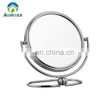 Hot Item Cosmetic Mirror Household Chromed Round Frame Cosmetic Mirror 15cm Short Arm Standing Tabletop Cosmetic Mirror thumbnail-2