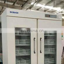 BIOBASE China Blood Bank Refrigerator BBR-4V608 608L Big Refrigerator Glass Door for Lab thumbnail-4