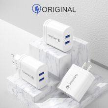 Hot Sale QC 3.0 EU/US Plug Quick Charger 2 USB Port Charger for Iphone for Huawei for Xiaomi thumbnail-4