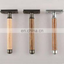 Silver Razorladies Bamboo Traditional Reusable Wooden Safety Razor thumbnail-3