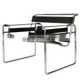 Replica German Design Chairs Stainless Steel Elegant PVC/Genuine Leather Marcel Breuer Wassily Chair thumbnail-2
