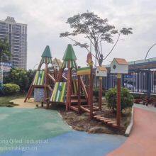 Customizable Large-scale Corridor Frame Combination Children's Playground Equipment With Climbing Holes and Outdoor Stainless-steel Slide With Drilled Holes for Communities and Kindergartens thumbnail-3