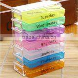 Plastic Colorful Rainbow 7 Days Pills Box Medicine Storage Drug Case