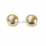 Minimalism Unisex 14k Yellow Gold Ball Stud Earrings for Boys and Girls thumbnail-1