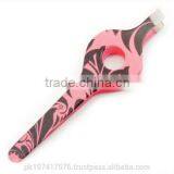 Floral Pink Color Wide Grip Ladies Eyebrow Eyebrow Plucking Tweezers thumbnail-3