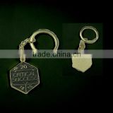 Custom brass metal keychain,with key ring fitting ,gold plated