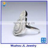 Crown Hollow Shape With AAA Cubic Zirconia Stone 925 Silver Party Rings thumbnail-2