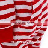 Long Sleeve Red and White Stripe Outfits Wholesale Baby Clothes Cotton Fabric thumbnail-5
