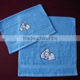 bule color dobby cotton towel
