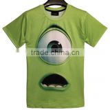 3D sublimated animal printed 100% polyester t shirts for promotional