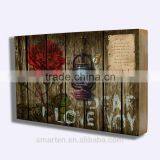 Flower Wood Shabby Chic Painting Art for Hotel Decor thumbnail-2