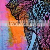 Elephant Printed Wholesale Indian Tapestry Wall Hanging Hippie Tapestries Boho Cotton Bedspread Queen Picnic Throw Blaket thumbnail-3