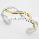 Charm Wave Braided Design Gold Jewellery From Dubai Cuff Bracelets Jewelry thumbnail-3