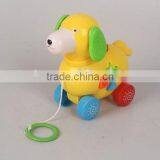 BATTERY OPERATED PULLING DOG WITH LIGHT & MUSIC