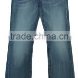 Adults lastest fashion women blue strech bootcut denim jeans wholesale manufacturer