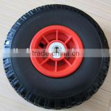 wagon wheels inflate rubber wheel 3.00-4 with plastic rim
