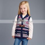 DK0057 dave bella 2015 autumn girls boutique vest girls jacquard sweater children's fashionable sleeveless sweater