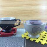 Heart Design Stoneware Bowl With High Bottom thumbnail-1