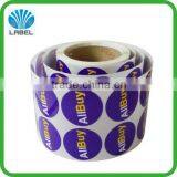 Print Round Label Sticker, Custom Self Adhesive Plastic Sticker Label Supermarket Promotion Sticker Roll