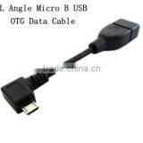 L Shape 90 Degree Angle Micro B USB OTG Data Cable for Samsung Galaxy SII S2 i9100