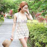 2016 Crochet Hollow Knitting Handmade Bikini Cover Top Blouse Dress thumbnail-4