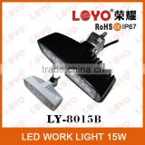 LOYO NEW High Quality IP67 5*3W Epsitar 15W LED Work Light, LED Truck Lights, Auto LED Work Lamp