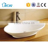 Ceramic big oval bowl shape table top washing art basin