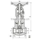 ASTM A105 Forged Steel Thread Gate Valve , NPT Screwed , BW thumbnail-2