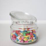 Glass Storage Jar With Stainless Steel Lid Strong Bottle Machine Made and Glass Lid thumbnail-4