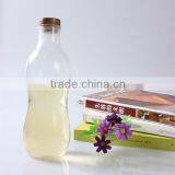 500ml Factory Price Mouth Blown Antique Shape Transparent Bamboo Lid Pyrex Glass Bottle thumbnail-4
