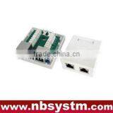 2 Ports Surface Box STP Cat6 2xRJ45 PCB Jack
