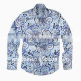 fashion Men's floral silk shirt