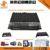 H.264 TWO SD Car Mobile DVR Audio Video Sync , GPS,3G/4G,WIFI.Car Black Box Function thumbnail-5