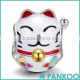 Plutus Cat 925 Sterling Silver Charms Bead Fit Pankoo Bracelet Gift thumbnail-1