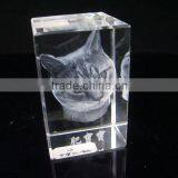 High Grade Laser Crystal Glass Cube For Home Decoration thumbnail-1