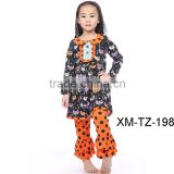 2015 new design halloween baby outfit with pumpkin girls boutique halloween outfit