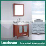 Cherry Bathroom Vanity Ceramic Top With Single Ceramic Wash Sink