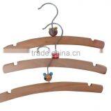 Colored Kids Baby Wood Shirt/pant /clip/top Hanger in a Flat, Space Saving Design thumbnail-3