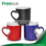 Multicolor Heart Shaped Ear Ceramic Magic Coffee Mug For Sublimation thumbnail-2