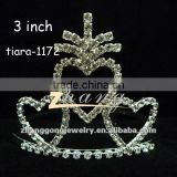 Simple design heart diamond pageant tiara