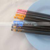 2016 LFGB FDA Eco-friendly Disposable Fancy Chinese Black PPS Alloy Chopsticks With Flower