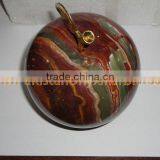 Best Salling PAKISTANI SUPPLIER NICE & SHINE ONYX APPLE WITH BRASS LEAF HANDICRAFTS thumbnail-1
