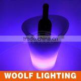 Plastic Outdoor Garden Decor Rechargeable LED Ice Bucket