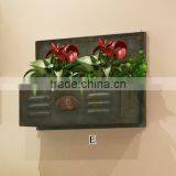 Country Design Grey Finish Verticle Wall Planter Antique thumbnail-5