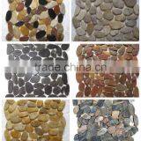 Flat River Stone Black Pebble Tile Flooring thumbnail-2