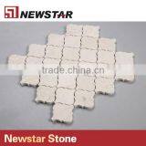 Newstar Crema Beige Arabesque Marble Lantern Brown Stone Tile Backsplash thumbnail-2