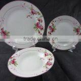 12 Pcs Dinnerware Set With Folower Pattern Decal thumbnail-1