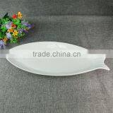 Hotel Used Fish Dish Cheap Wholesale Ceramic White Dinner Plate thumbnail-2